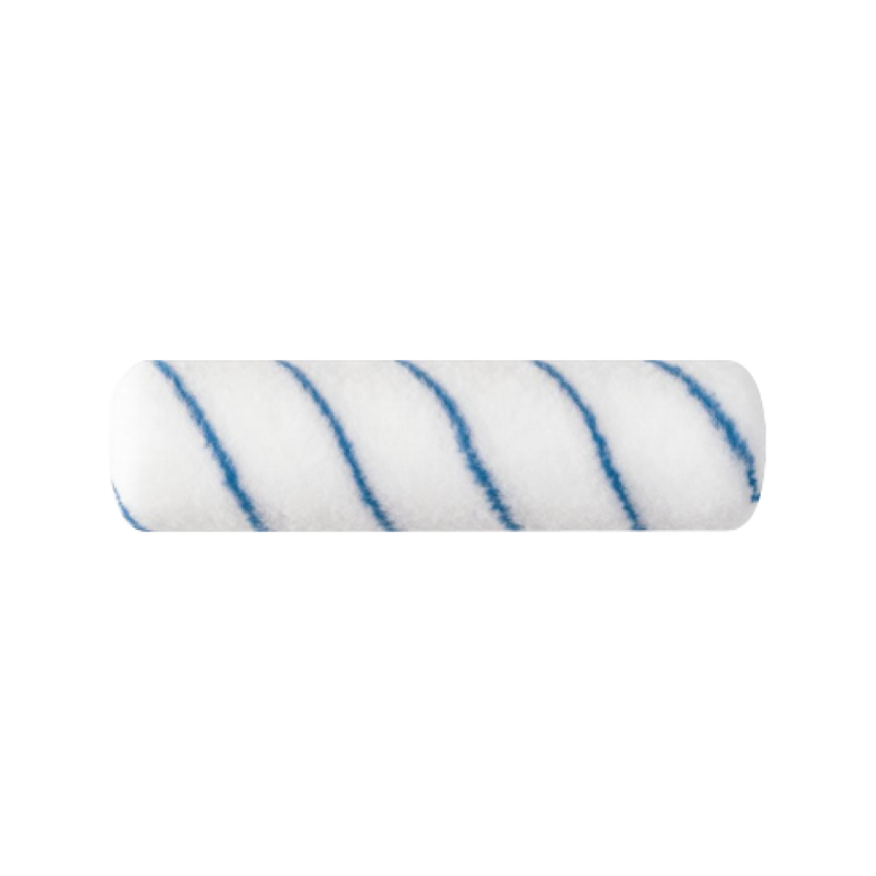 Housse de rouleau en polyester tissé à rayures bleues