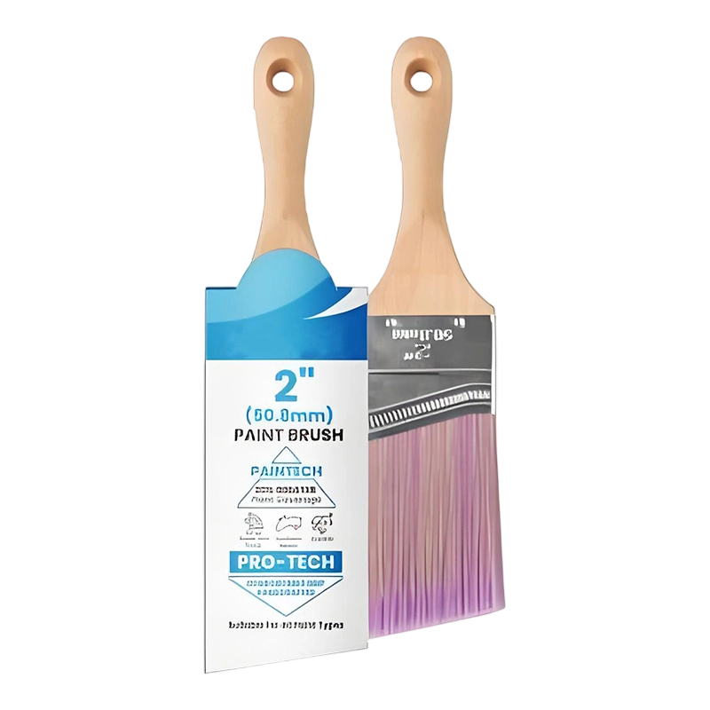 Pinceau coudé avec manche en hêtre